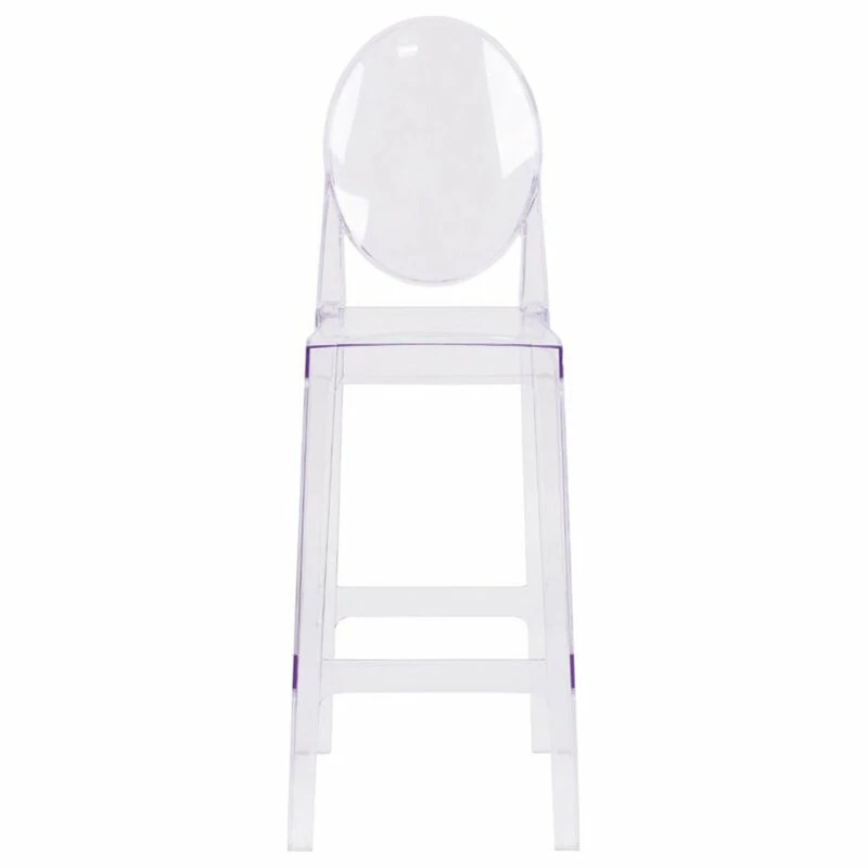 Deals ๐ Flash Furniture 30" Oval Back Ghost Bar Stool In Transparent Crystal โค๏ธ 6 Deals ๐ Flash Furniture 30" Oval Back Ghost Bar Stool In Transparent Crystal โค๏ธ - Image 4