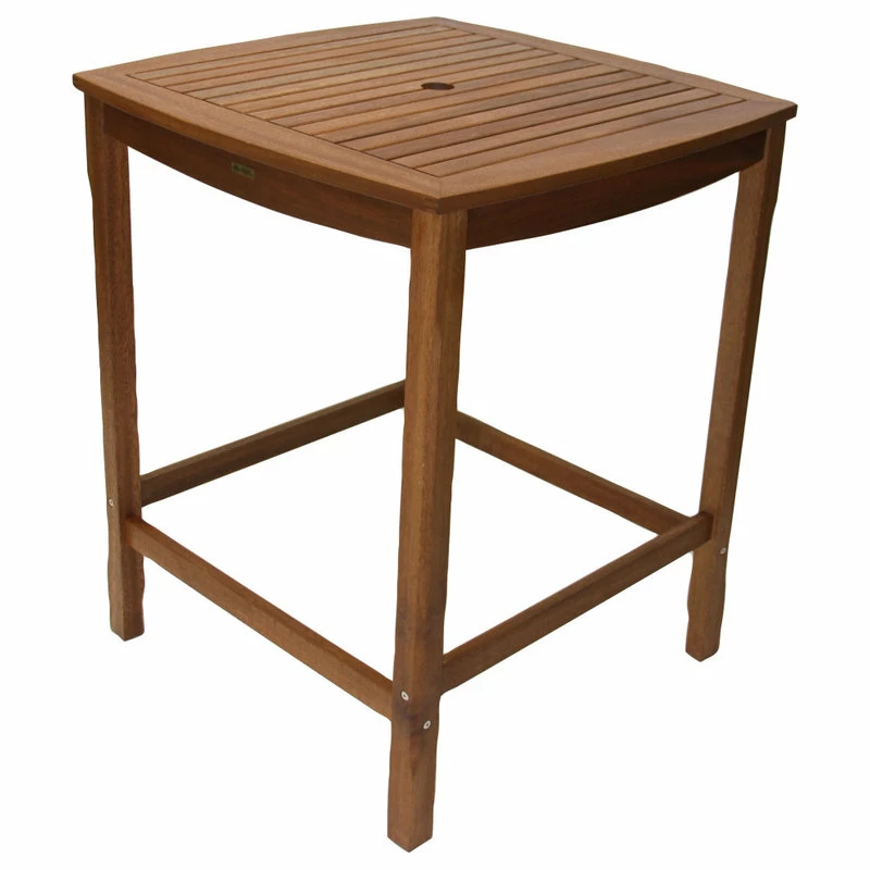 Best deal ๐ Outdoor Interiors 5-Piece Square Eucalyptus Bar Height Dining Set With Bar Chairs โค๏ธ - Image 7