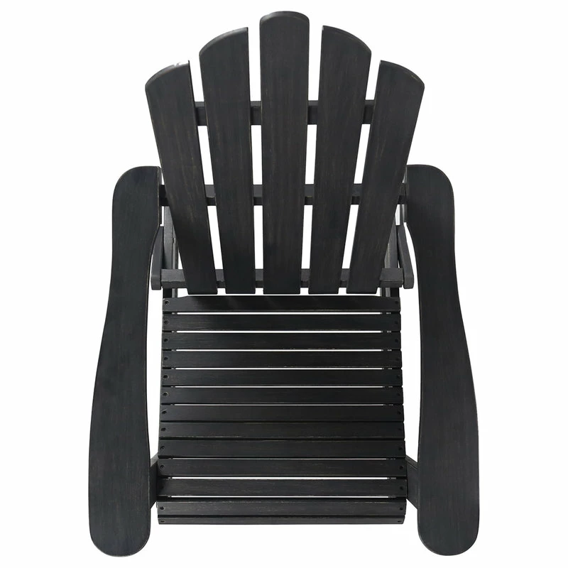 Best reviews of 🔥 GDFStudio GDF Studio Cara Outdoor Foldable Acacia Wood Adirondack Chair, Dark Gray Finish 🔥 - Image 5