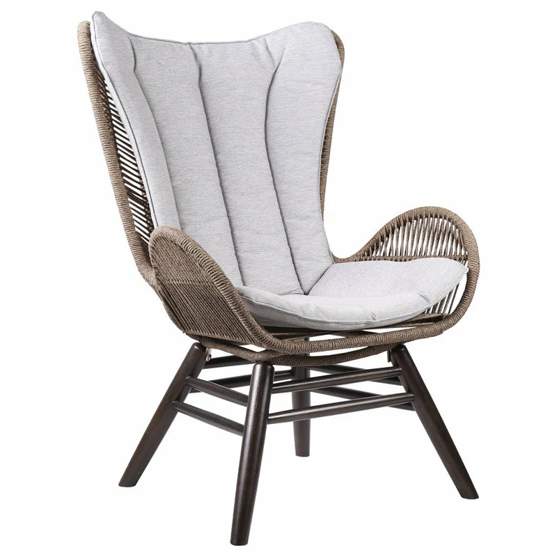 New โ๏ธ Armen Living King Outdoor Lounge Chair, Dark Eucalyptus And Grey Cushion ๐ 3 New โ๏ธ Armen Living King Outdoor Lounge Chair, Dark Eucalyptus And Grey Cushion ๐