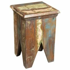 Buy ❤️ Vida XL LLC Reclaimed Wood Elephant Table/Stool Hocker Solid Wood Rustic Western Lamp Table 👍