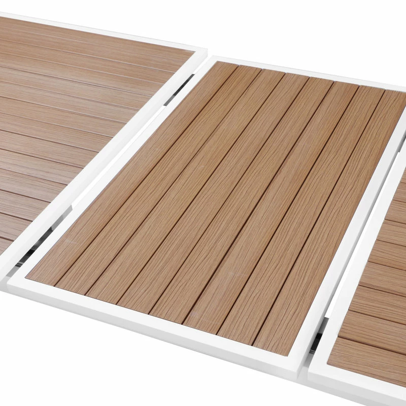 Outlet โ Meridian Furniture Nizuc Outdoor Patio Extendable Dining Table, Brown Top ๐ - Image 9