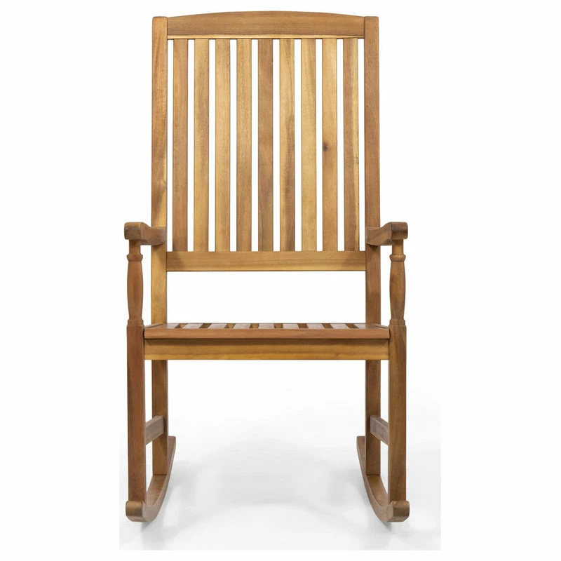 Deals 🤩 GDFStudio Penny Outdoor Acacia Wood Rocking Chairs, Set Of 2, Teak Finish 🥰 - Image 4