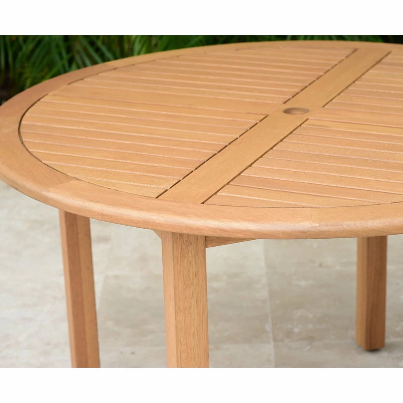 Cheapest 👏 Amazonia Palau Round Teak Finish Patio Dining Table 🎉 - Image 6