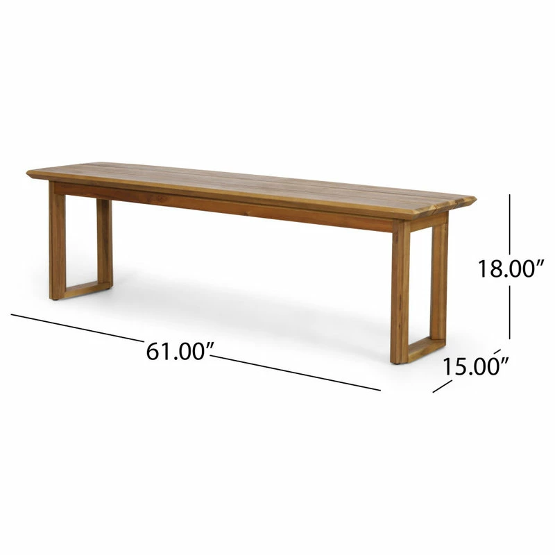 Top 10 🧨 GDFStudio Conifer Outdoor Acacia Wood Dining Bench, Teak ⭐ - Image 3