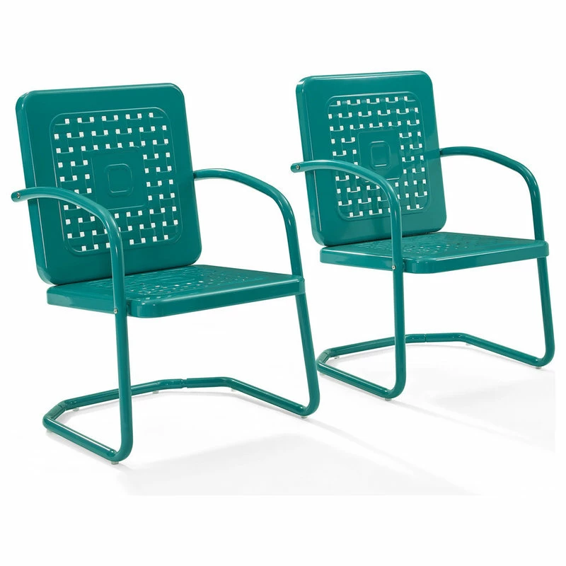 Brand new ๐ Crosley Bates Single Chairs, Set Of 2, Turquoise ๐ฅ 4 Brand new ๐ Crosley Bates Single Chairs, Set Of 2, Turquoise ๐ฅ - Image 2