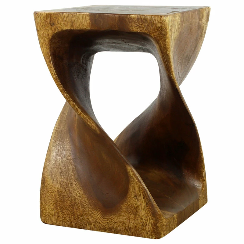 Cheapest 🔔 Kammika Import Export Co., Ltd (Thailand) Haussmann® Original Wood Twist Stool 12 X 12 X 18 In High Oak Oil 😍 - Image 6