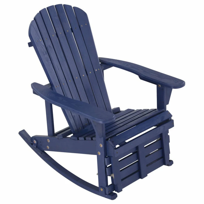 Hot Sale 🥰 CTE Zero Gravity Adirondack Rocking Chair With Footrest, Navy Blue, Single Chair 🎉 - Image 2