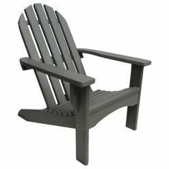 Best deal 🎉 Evergreen Patio Poly Adirondack Chair Casual Design, Gray 👏