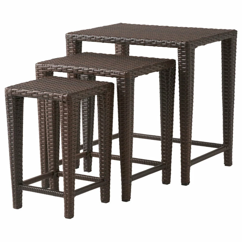 New ๐งจ GDFStudio GDF Studio 3-Piece Mayall Nested Outdoor Tables Set, Multibrown ๐งจ 3 New ๐งจ GDFStudio GDF Studio 3-Piece Mayall Nested Outdoor Tables Set, Multibrown ๐งจ