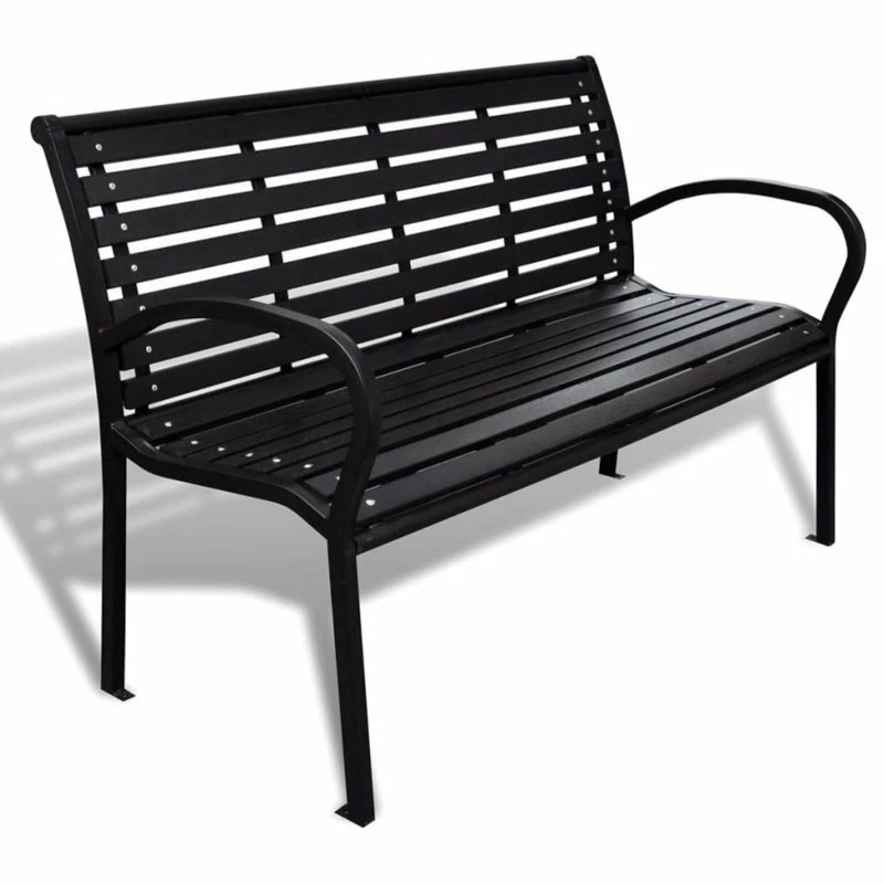 Cheap ๐ Vida XL LLC VidaXL Garden Bench 49.2 Steel/WPC Black โจ