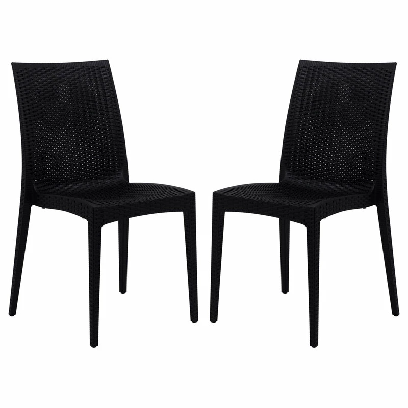 Hot Sale ๐ฅฐ Leisuremod Weave Mace Indoor Outdoor Patio Chair, Set Of 2, Black ๐ 3 Hot Sale ๐ฅฐ Leisuremod Weave Mace Indoor Outdoor Patio Chair, Set Of 2, Black ๐