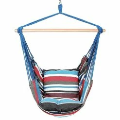 Promo 🔥 Brawbuy Hanging Hammock Chair, Swing Chair, 40" Wide Seat, Polyester Cotton ❤️