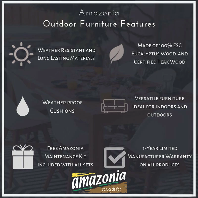 Outlet 🔔 Amazonia Tome Teak Finish Patio Bench ❤️ - Image 11