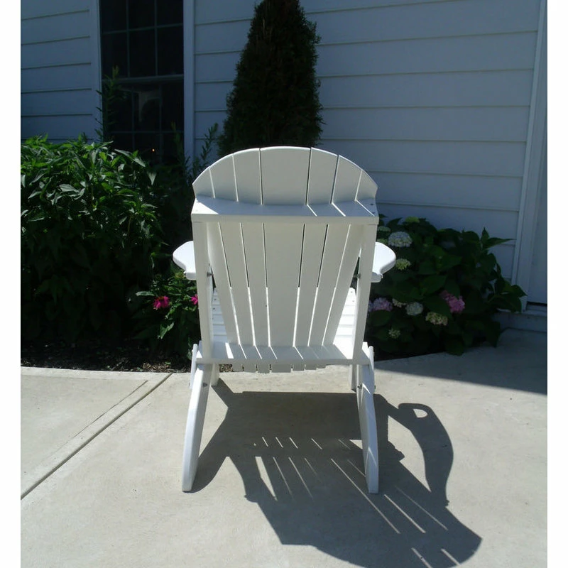 Best deal 😉 Furniture Barn USA Deluxe Premium Poly Lumber Folding Adirondack Chair With Cup Holder, White ❤️ - Image 4
