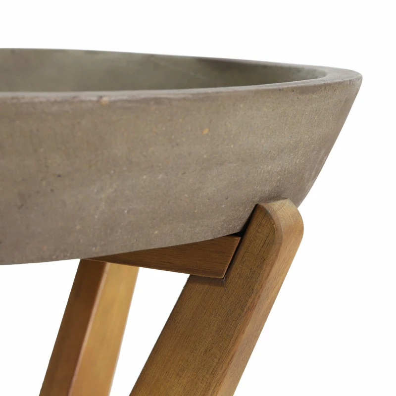 Wholesale 💯 GDFStudio Callum Outdoor Side Table, Teak And Light Gray 👏 - Image 4