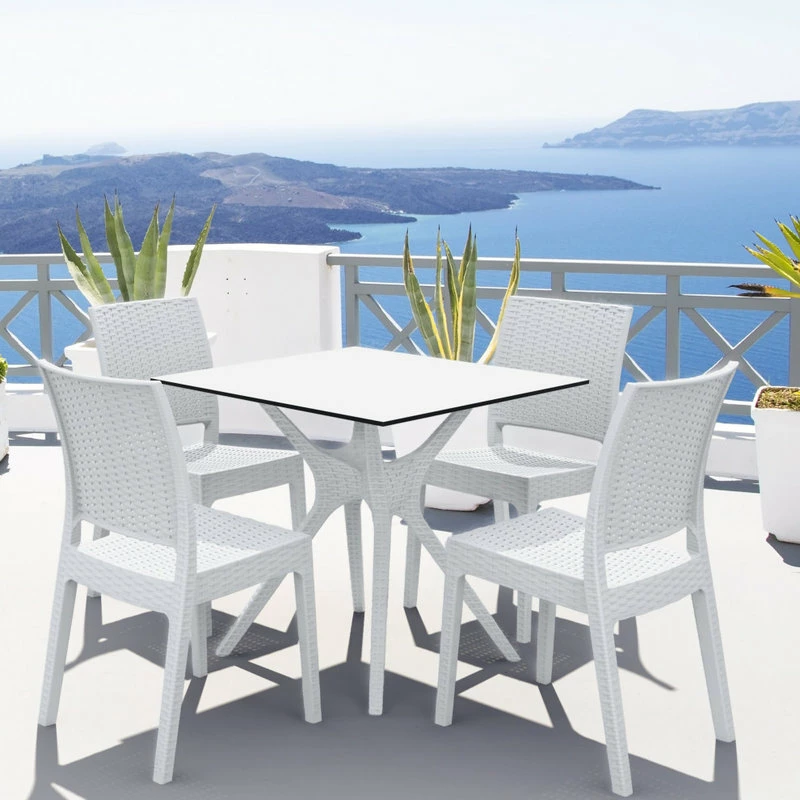 Brand new ๐ Compamia Ibiza 5-Piece Square Outdoor Dining Set, White โค๏ธ - Image 2