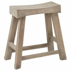 Best Pirce 🎉 East At Main's Bennett Brown Rubberwood Stool 🛒