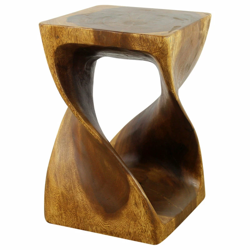 Cheapest 🔔 Kammika Import Export Co., Ltd (Thailand) Haussmann® Original Wood Twist Stool 12 X 12 X 18 In High Oak Oil 😍 - Image 5
