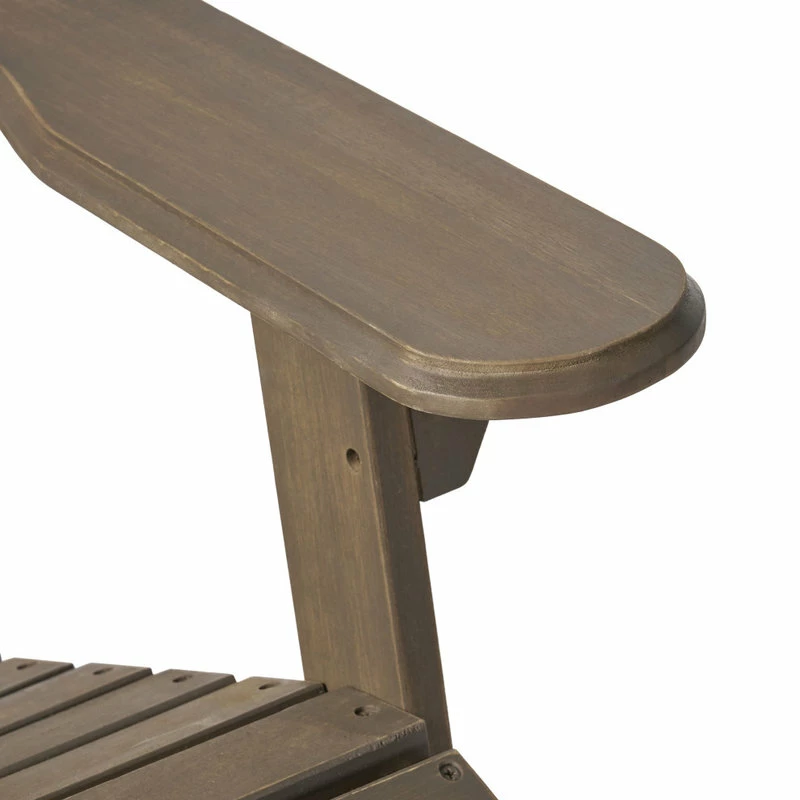 Brand new 😍 GDFStudio GDF Studio Katherine Outdoor Reclining Wood Adirondack Chairs, Set Of 2, Gray 🔥 - Image 8