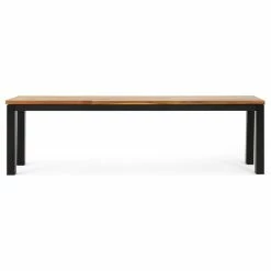 Promo 🔔 GDFStudio Colcord Outdoor Modern Industrial Acacia Wood Bench, Teak/Back 😉