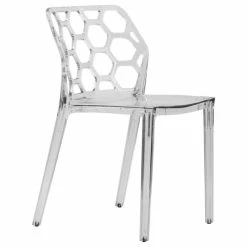 Deals 🔔 LeisureMod Modern Dynamic Dining Chair Clear 🎉