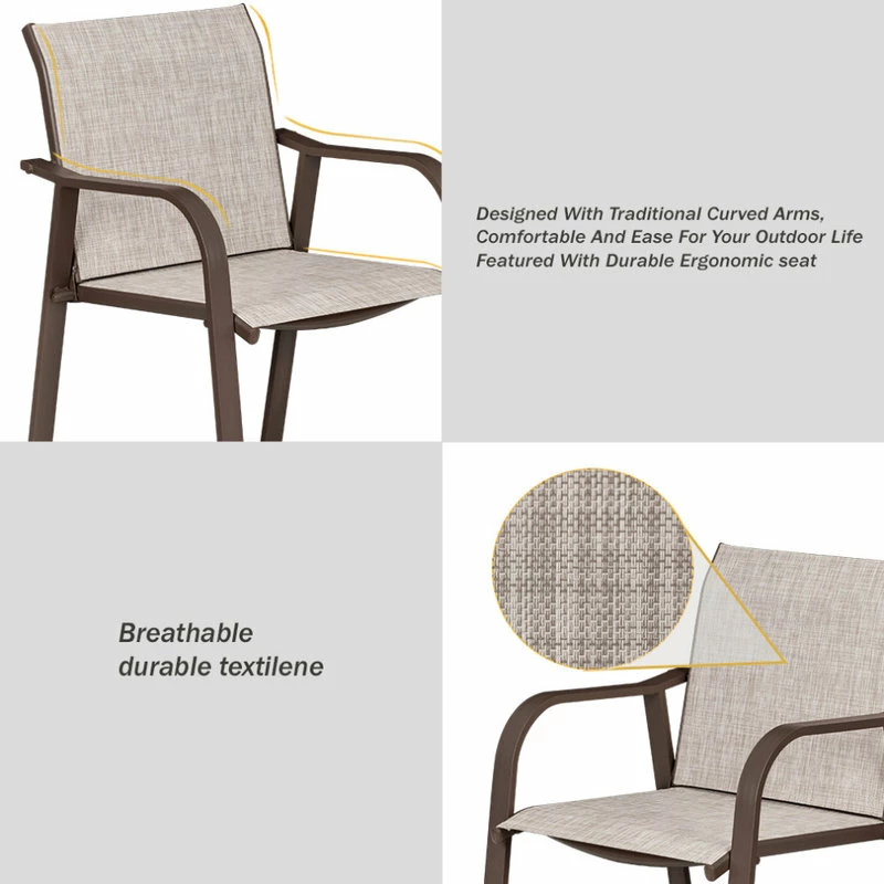 Coupon โจ Crestlive Products Aluminum Patio Bar Set Bar Stools And Table Set, Beige ๐ฅ - Image 5