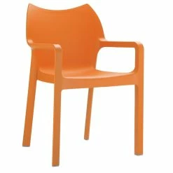 Cheapest 🧨 Compamia Diva Outdoor Dining Armchair, Set Of 2, Orange 👍