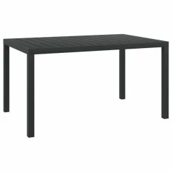 Best reviews of 👏 Vida XL LLC VidaXL Patio Dining Table WPC Aluminum 59.1" Black Industrial Outdoor Garden 🥰