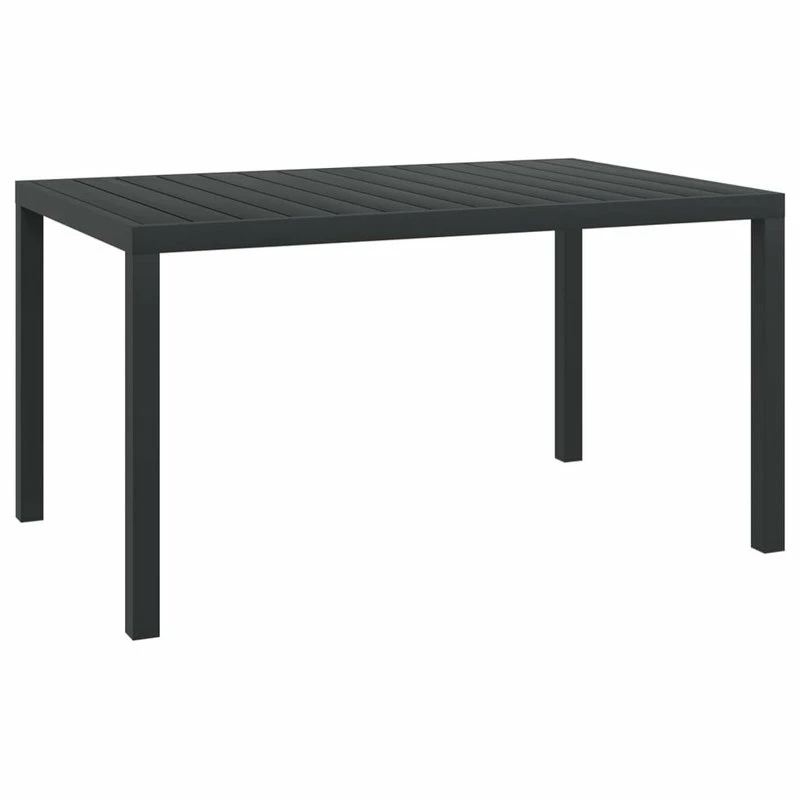 Best reviews of 👏 Vida XL LLC VidaXL Patio Dining Table WPC Aluminum 59.1" Black Industrial Outdoor Garden 🥰