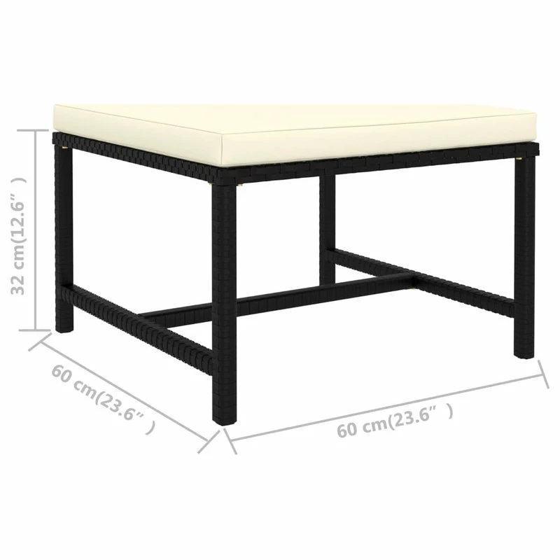 Wholesale 👏 Vida XL LLC VidaXL Patio Sofa Set With Cushions 3 Pieces Black Poly Rattan Garden Lounge ✔️ - Image 7