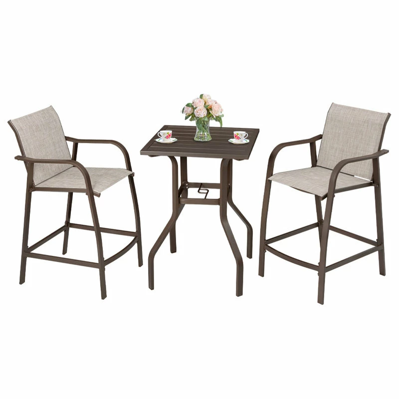 Coupon โจ Crestlive Products Aluminum Patio Bar Set Bar Stools And Table Set, Beige ๐ฅ - Image 2
