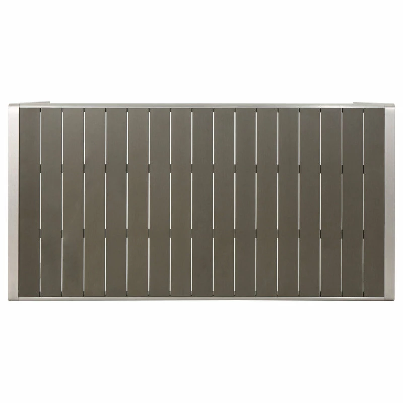 Best reviews of ๐ฏ GDFStudio Coral Outdoor Aluminum Dining Table With Faux Wood Top, Gray โจ - Image 6