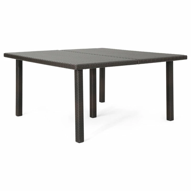 Deals ๐ GDFStudio GDF Studio Fern Outdoor 64" Wicker Square Dining Table, Multi-Brown โ๏ธ