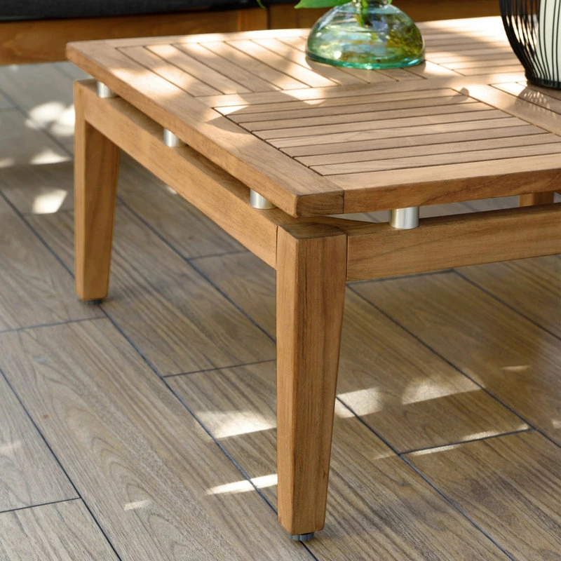 Hot Sale 🌟 Armen Living Arno Outdoor Square Teak Wood Coffee Table 🎉 8 Hot Sale 🌟 Armen Living Arno Outdoor Square Teak Wood Coffee Table 🎉 - Image 6