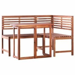 Promo 🤩 Vida XL LLC VidaXL 2 Piece Solid Acacia Wood Bistro Set Outdoor Table Bench Furniture ✨
