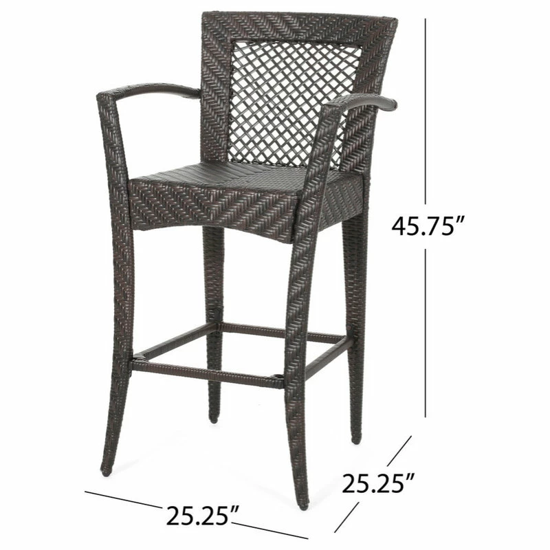 Buy โ๏ธ GDFStudio Megan Outdoor 46" Wicker Barstool, Set Of 2 ๐งจ - Image 6