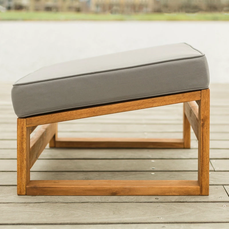 Coupon ๐ Walker Edison Open 2-Piece Side Chair And Ottoman Set With Cushions, Brown โ๏ธ - Image 3