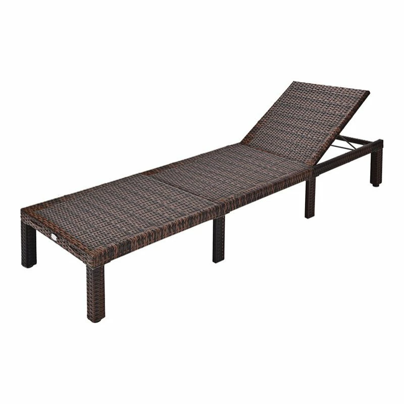 Flash Sale ๐ Costway Rattan & Steel Outdoor Lounge Chair With Removable Cushion In Red ๐งจ