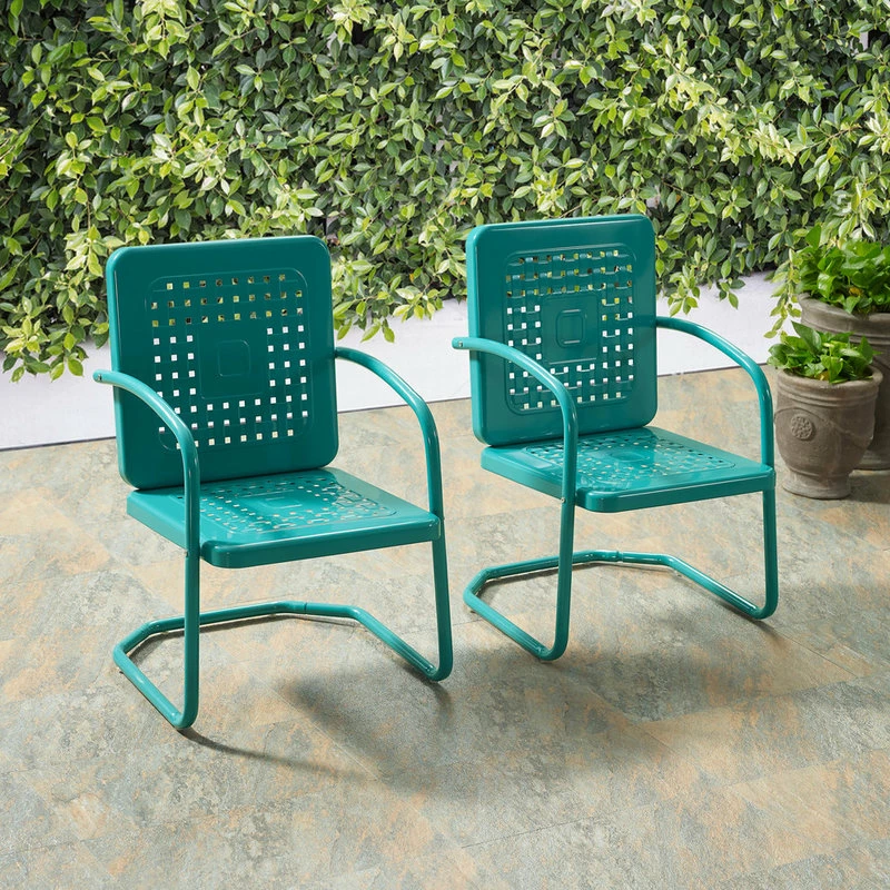 Brand new ๐ Crosley Bates Single Chairs, Set Of 2, Turquoise ๐ฅ 6 Brand new ๐ Crosley Bates Single Chairs, Set Of 2, Turquoise ๐ฅ - Image 4