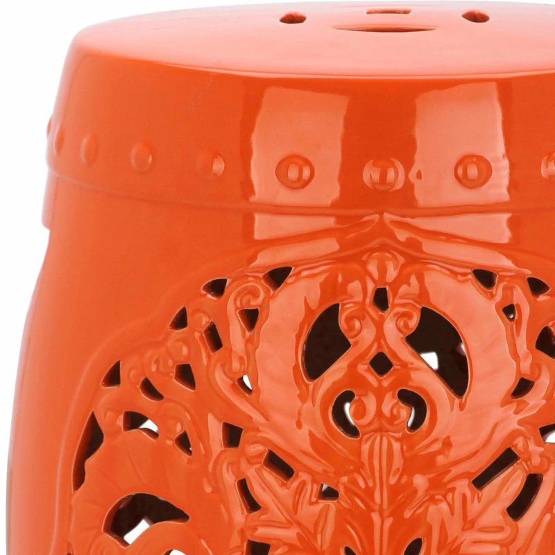 Deals 🤩 Safavieh Flora Garden Stool, Orange ❤️ - Image 3