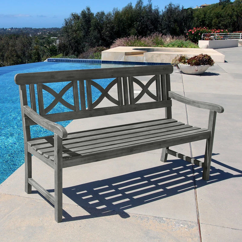 Hot Sale ๐ Vifah Renaissance Outdoor Hand-Scraped Hardwood Bench ๐ - Image 4