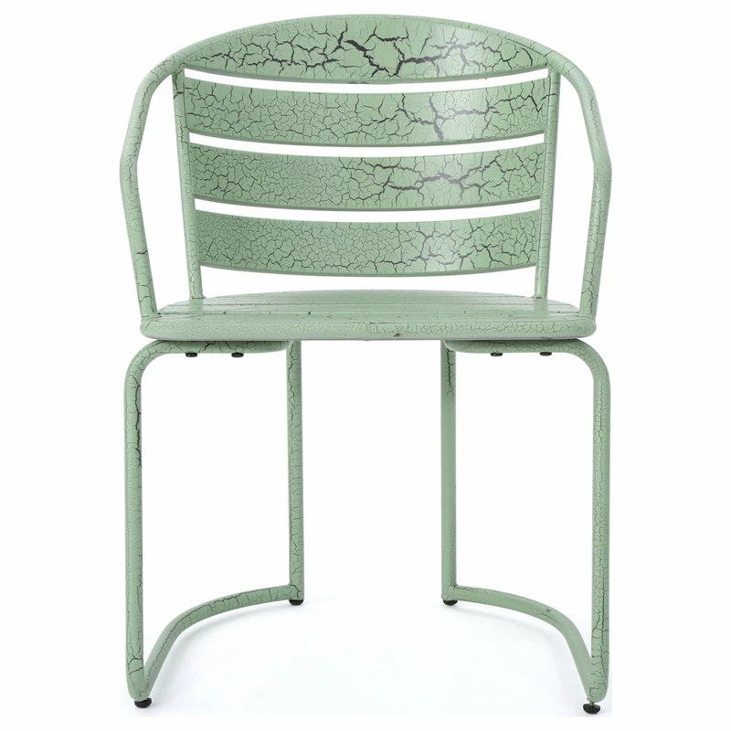 Best Sale 🌟 GDFStudio GDF Studio 3-Piece Porto Outdoor Crackle Finished Iron Bistro Set, Crackle Green 👏 - Image 10