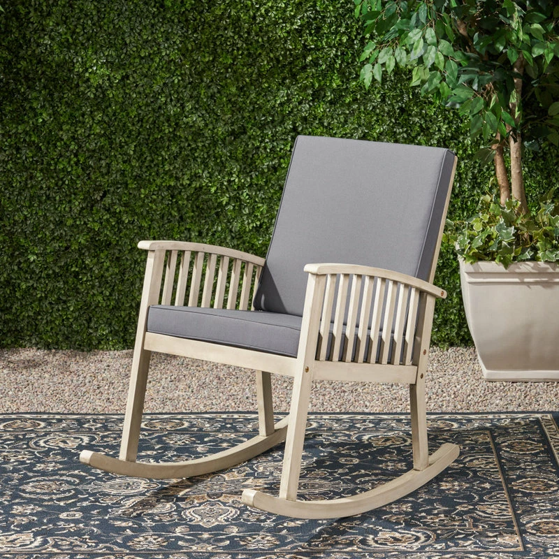 Best deal โ๏ธ GDFStudio Beulah Outdoor Acacia Wood Rocking Chair, Light Gray Finish, Dark Gray ๐ฅฐ 5 Best deal โ๏ธ GDFStudio Beulah Outdoor Acacia Wood Rocking Chair, Light Gray Finish, Dark Gray ๐ฅฐ - Image 3