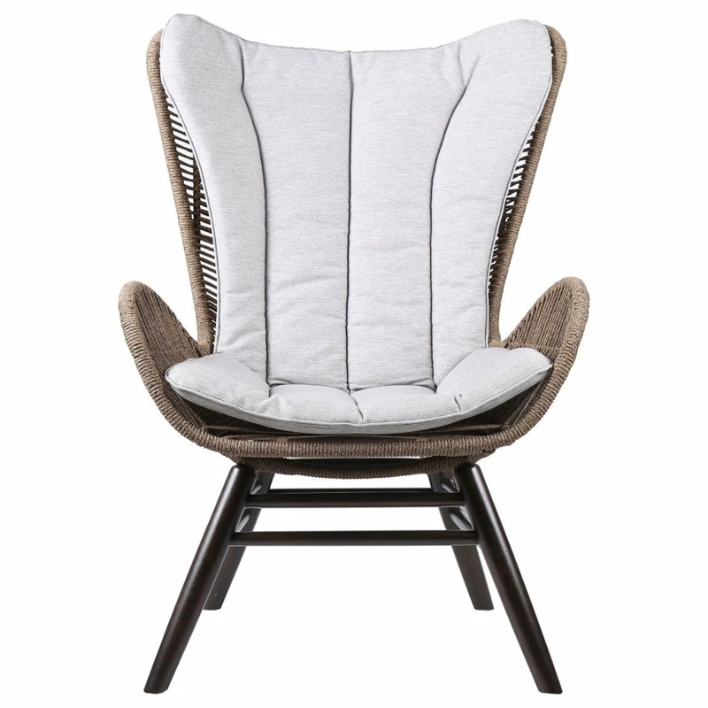 New โ๏ธ Armen Living King Outdoor Lounge Chair, Dark Eucalyptus And Grey Cushion ๐ 4 New โ๏ธ Armen Living King Outdoor Lounge Chair, Dark Eucalyptus And Grey Cushion ๐ - Image 2