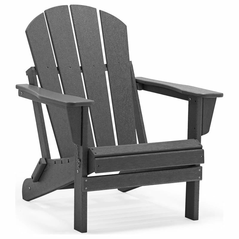 New ๐ Westin Trends-Outdoor Folding Poly Adirondack Chair (Set Of 2), Gray ๐ - Image 2