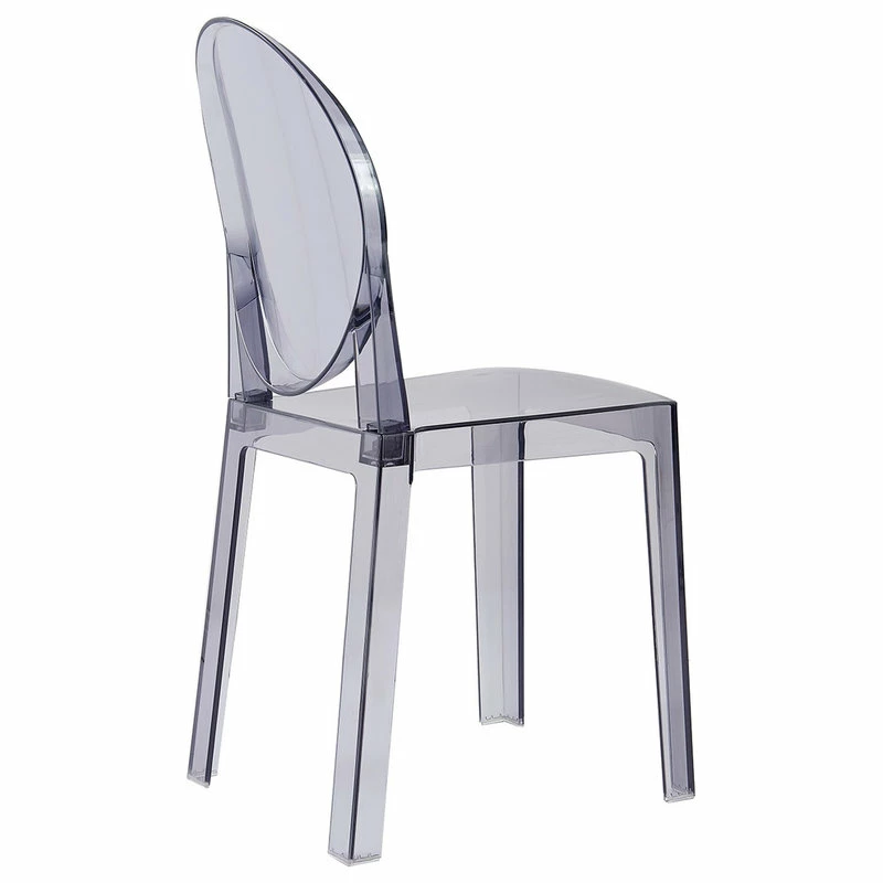 Cheapest ✨ Homedotdot Large Modern Ghost Style Plastic Side Chairs, Smoke, Set Of 4 🤩 - Image 5