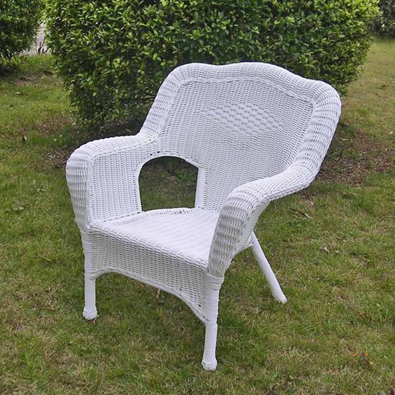 New 👏 International Caravan Maui Camelback Outdoor Patio Chairs, Set Of 2, White ⌛ - Image 2