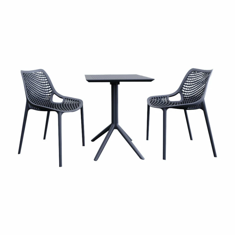 New ๐ Compamia Air Bistro 3-Piece Set Dark Gray ๐