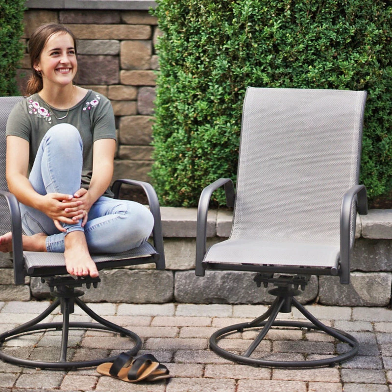 Budget 🔔 Patio Master Corporation Sienna Metal Patio Chair Swivel Rockers, Gray (Set Of 2 🛒 - Image 8